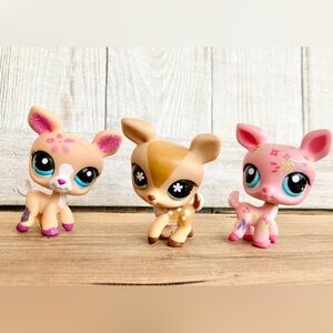 Littlest Pet Shop set of 3 deer ( 634 , 1356 , 2113 )